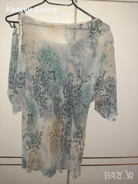лятна блуза от рисувана коприна , снимка 1