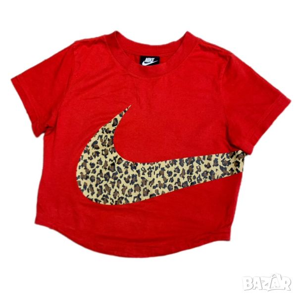 Оригинална дамска тениска Nike Cheetah Crop Top | XS размер, снимка 1