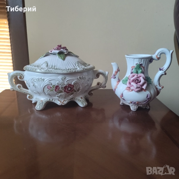 Порцеланова  бонбониера/ваза Bassano, снимка 1