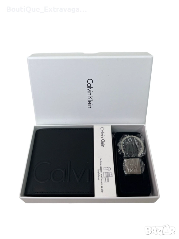 Мъжки подаръчен комплект портфейл Calvin Klein 005 !, снимка 1
