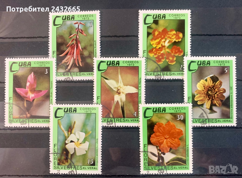 1384. Куба 1973 = “ Флора. Диви цветя “ , снимка 1