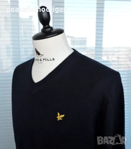 Lyle & Scott Merino Wool  Jumper - мъжки пуловер размер М/L, снимка 11 - Пуловери - 48643899