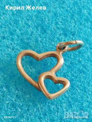 Нежна сребърна висулка с формата на сърце ❤️ елегантен дизайн 26810, снимка 3 - Колиета, медальони, синджири - 52605576