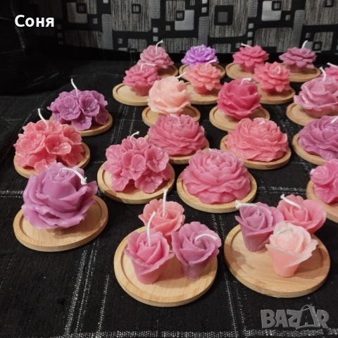 Восъчни свещи - цветя и рози , снимка 10 - Подаръци за жени - 53135924