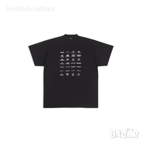 BALENCIAGA Black Archives Logo Print Oversized Мъжка / Дамска Тениска size 3 (XL), снимка 6 - Тениски - 46091021