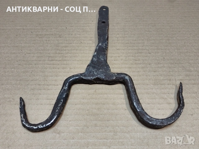 Стар Кован Ченгел За Дране На Животни, Стара Кована Кука. / НОМЕР 1747., снимка 4 - Антикварни и старинни предмети - 53967506