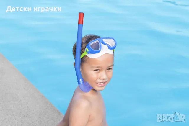 Детски комплект маска и шнорхел за плуване Aqua, Bestway, UV защита, снимка 3 - Други - 50061832