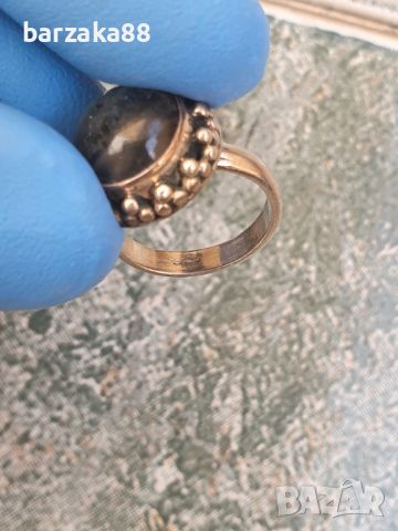 Сребърен пръстен с Лабрадорит, снимка 12 - Пръстени - 45729558