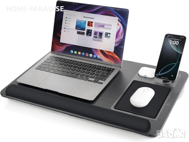 Поставка за лаптоп с държач за телефон за Mag-Safe и Air-Pods