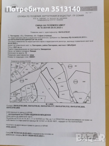 Парцел с. Панчарево, София