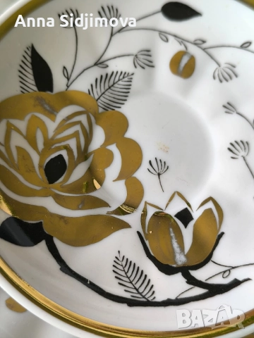 Руски порцелан сервиз за кафе Вербилки , снимка 7 - Сервизи - 52161942