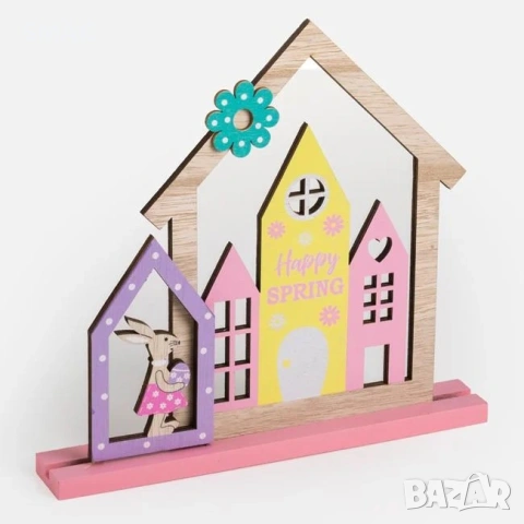 Декоративна къща със зайче 20x3x19cm_1260350, снимка 2 - Декорация за дома - 54226915