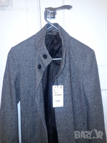 Мъжко палто Zara С размер , снимка 6 - Палта - 53082076