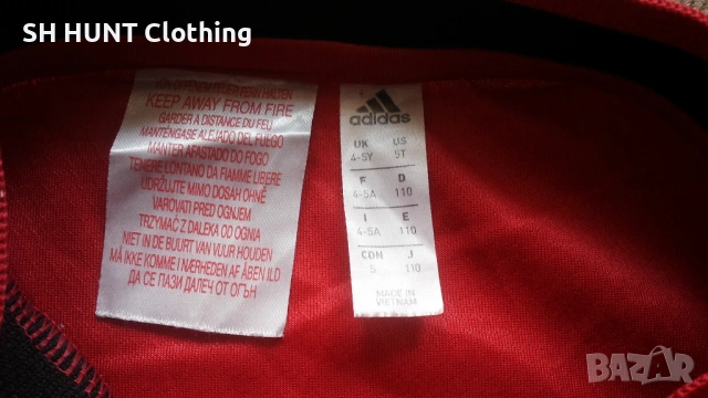 Adidas FC MANCHESTER UNITED Kids Football T-Shirt Размер 4-5 г /110 см детска футболна тениска 33-66, снимка 9 - Детски тениски и потници - 53126840