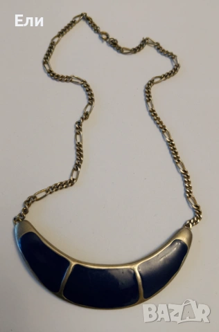 Красиво колие,,Син аквамарин,,Обиколка 44см.