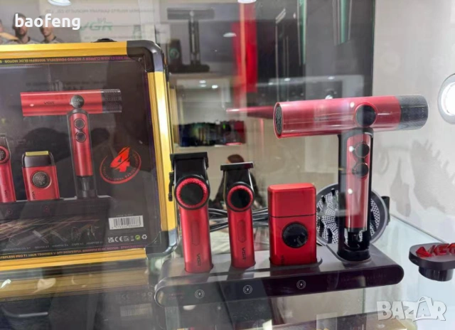 Нов 32 части VGR Stepless 4 в 1 за барбер / фризьори Професионален комплект машинки за подстригване , снимка 11 - Фризьорски принадлежности - 53525179