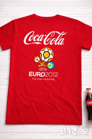 Vintage Coca-Cola UEFA EURO 2012 Poland-Ukraine колекционерска тениска L