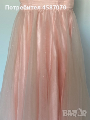 Бална рокля прасковен цвят, снимка 2 - Рокли - 51625966