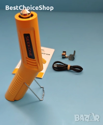 Безжичен мини горещовъздушен пистолет 3.6V USB акумулаторен 4 температури до 400°C, 3,6V, снимка 7 - Други инструменти - 53930092