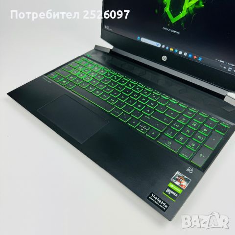 HP Gaming 15,6” IPS 144Hz/Ryzen 5 5600H 16MB/NVIDIA GTX 1650/512 NVMe, снимка 5 - Лаптопи за игри - 46240201