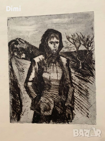 ТОДОР ПОПТОШЕВ 2 бр. дърворез 1964 г., снимка 6 - Картини - 52838076