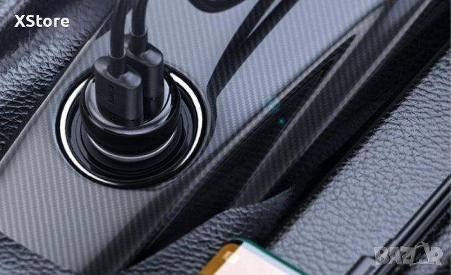 USB Зарядно устройство и трансмитер за кола с цифров дисплей, снимка 3 - Аксесоари и консумативи - 52482208