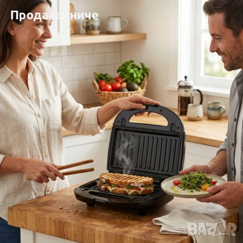 Уред за сандвичи и гофрети 2в1 Muhler MH-899D, грил плочa/ белгийска гофрета, снимка 10 - Други - 54215737