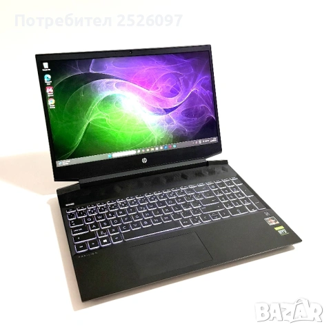 HP Gaming/15,6” IPS/Ryzen 5 5600H/RTX 3050/16GB RAM/512GB NVMe, снимка 3 - Лаптопи за игри - 53484414