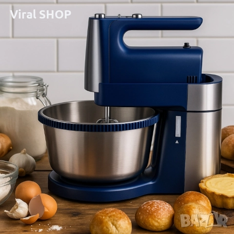 Комплект ръчен миксер с купа J. POWER HM-J03, снимка 1