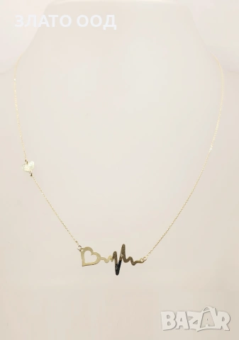 Златни колиета със сърца 14К, снимка 3 - Колиета, медальони, синджири - 53389777