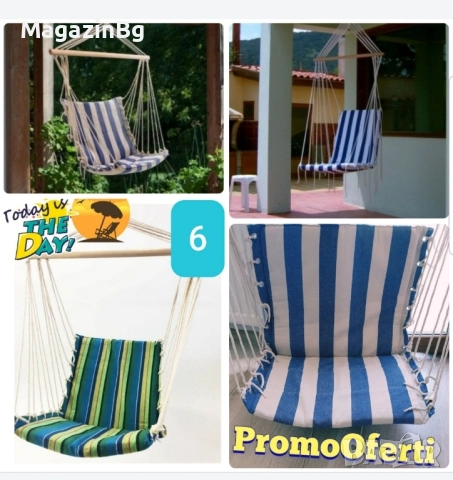 Хамак с Дървени рейки, Парашутен Памучен Мрежа Стол Hamak Хамаци Люлка, снимка 7 - Градински мебели, декорация  - 52264308