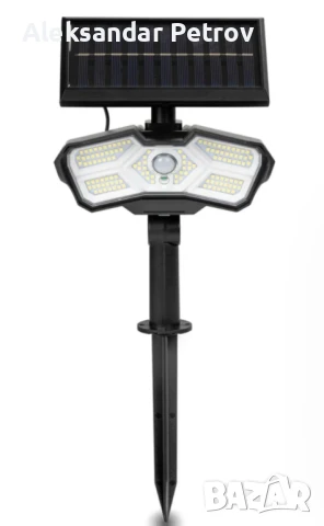 LED-СОЛАРЕН ПРОЖЕКТОР – чисто нов, снимка 4 - Соларни лампи - 50878219
