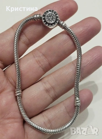 Срвбърна гривна тип Пандора