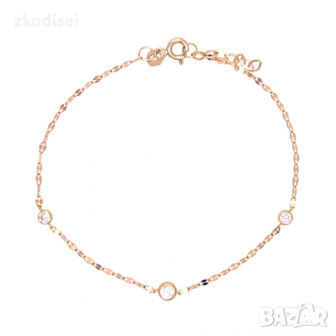 Златна дамска гривна 0,88гр. 19,0см. 14кр. проба:585 модел:37719-6