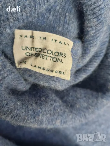 BENETON Italy Size L 100% вълна, снимка 5 - Блузи с дълъг ръкав и пуловери - 47830893