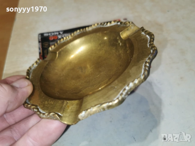 ПЕПЕЛНИК МЕД/МЕСИНГ-ВНОС SWISS 1001262016LCHERY1, снимка 11 - Антикварни и старинни предмети - 53057263