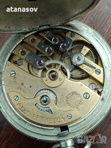 Османски сребърен сачан от 1870. джобен мъжки часовник, снимка 10 - Мъжки - 52250639