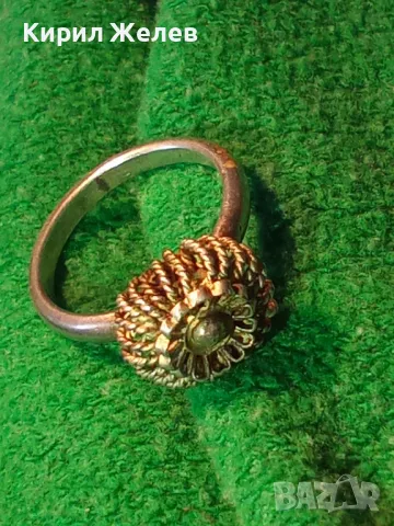 СТАРИНЕН ФИЛИГРАНЕН СРЕБЪРЕН ПРЪСТЕН СРЕБРО ВИСОКА ПРОБА РЪЧНА ИЗРАБОТКА 47960, снимка 14 - Антикварни и старинни предмети - 50057025