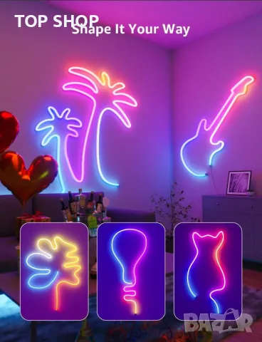 Lepro N1 неонова LED лента, синхронизация с музика, управление с глас, 3 м, снимка 7 - Лед осветление - 49340649