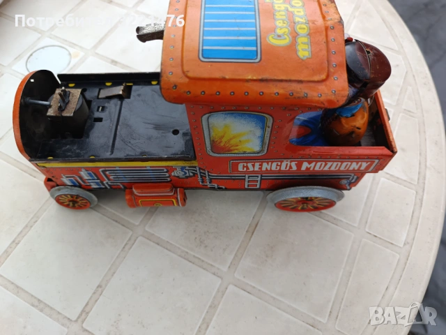 Стар ретро метален локомотив , снимка 3 - Колекции - 53898463