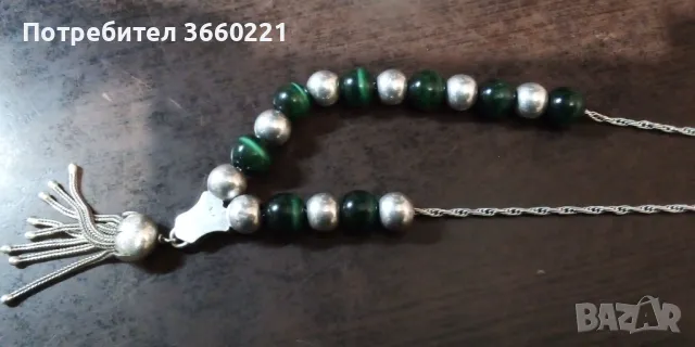 Старинна сребърна броеница, снимка 2 - Други - 49776946