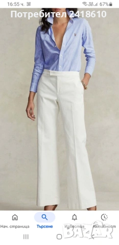 POLO Ralph Lauren Oxford Stripe Knit Pique Cotton Womens Size M НОВО ! ОРИГИНАЛ! Дамска Риза!, снимка 3 - Ризи - 53356268