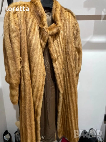 Дълго палто с косъм от норка , снимка 3 - Палта, манта - 52206183