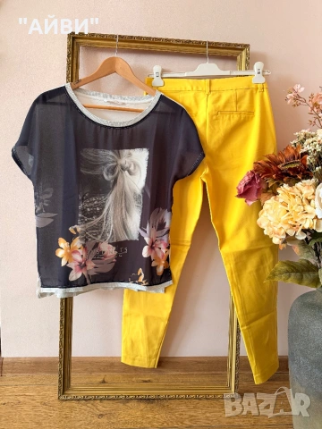 Дамски стилен панталон и риза VERO MODA, снимка 13 - Панталони - 53889568