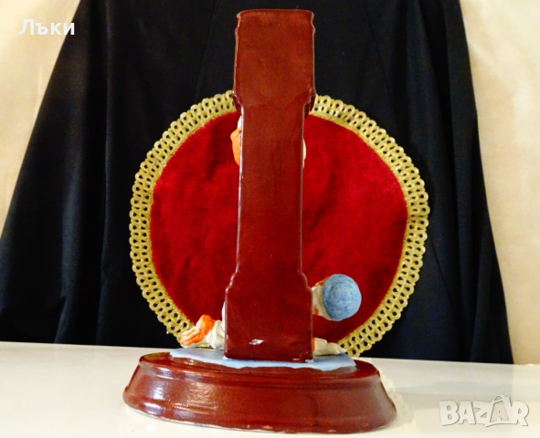 Немска порцеланова статуетка Деца сверяват часовник. , снимка 6 - Статуетки - 54058855