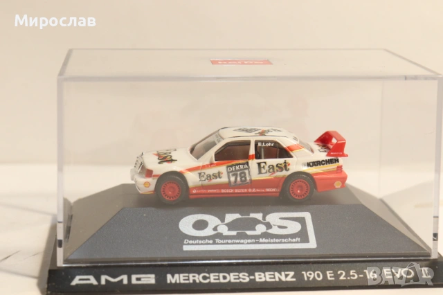 HERPA H0 1/87 AMG MERCEDES 190 E EVO KОЛИЧКА РАЛИ МОДЕЛ, снимка 3 - Колекции - 53623091