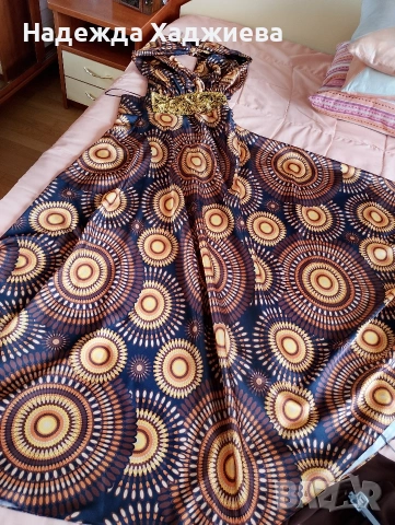 Официална дълга рокля от вискоза, снимка 4 - Рокли - 54111411