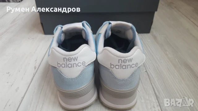 Сини дамски велурени маратонки New Balance 574 Classic р-р EUR38, снимка 4 - Маратонки - 51240649