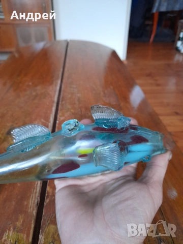 Стъклена фигура,фигурка,риба #8, снимка 7 - Други ценни предмети - 53911136