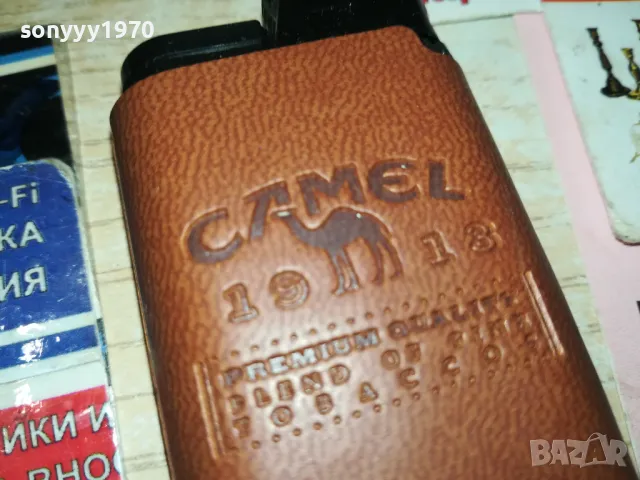 CAMEL-ЗАПАЛКА С КАФЯВА КОЖА 0112241215, снимка 7 - Колекции - 48174343